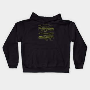 Pulse Rifle Aliens BluePrint Ripley Kids Hoodie